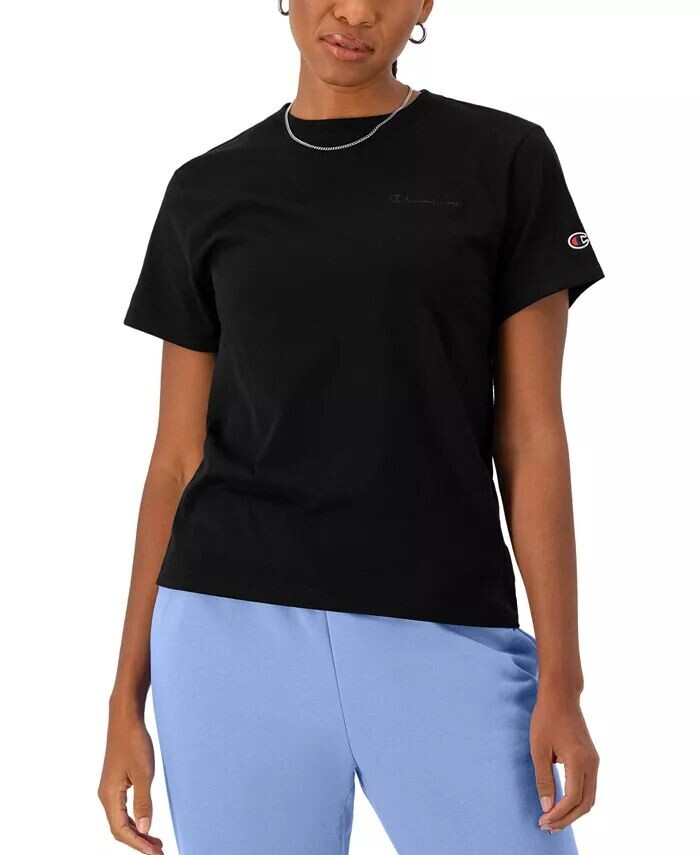 Женская классическая футболка с круглым вырезом Champion, черный
Женская классическая футболка с круглым вырезом Champion, черный