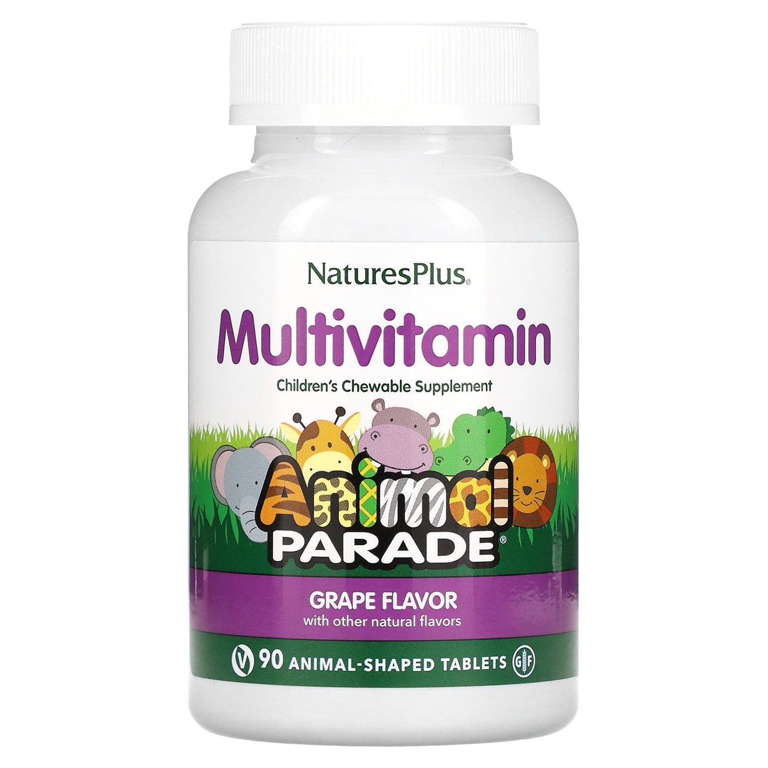 Мультивитамины NaturesPlus с микроэлементами для детей, со вкусом винограда, 90 таблеток в форме животных
Мультивитамины NaturesPlus с микроэлементами для детей, со вкусом винограда, 90 таблеток в форме животных