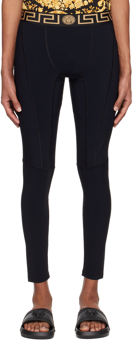 Черные брюки для отдыха со вставками Versace Underwear, Черный, Черные брюки для отдыха со вставками Versace Underwear 
Черные брюки для отдыха со вставками Versace Underwear, Черный, Черные брюки для отдыха со вставками Versace Underwear