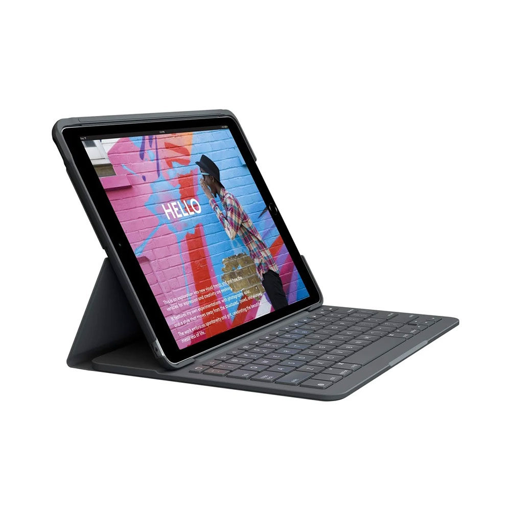 Клавиатура-чехол Logitech Slim Folio для iPad 10.2'', английская раскладка, серый
Клавиатура-чехол Logitech Slim Folio для iPad 10.2'', английская раскладка, серый