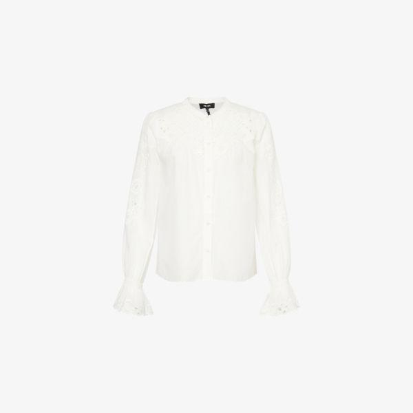 Блуза Me And Em из хлопка с вышивкой и расклешенными рукавами-колокольчиками, белый
Блуза Me And Em из хлопка с вышивкой и расклешенными рукавами-колокольчиками, белый