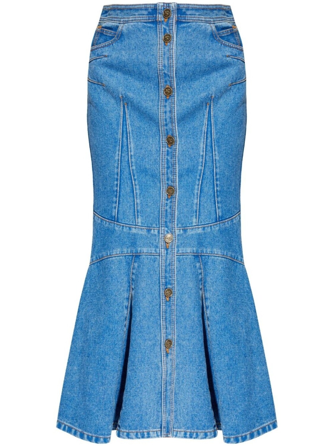 ETRO джинсовая макси-юбка с расклешенным подолом и вставками, синий
ETRO джинсовая макси-юбка с расклешенным подолом и вставками, синий