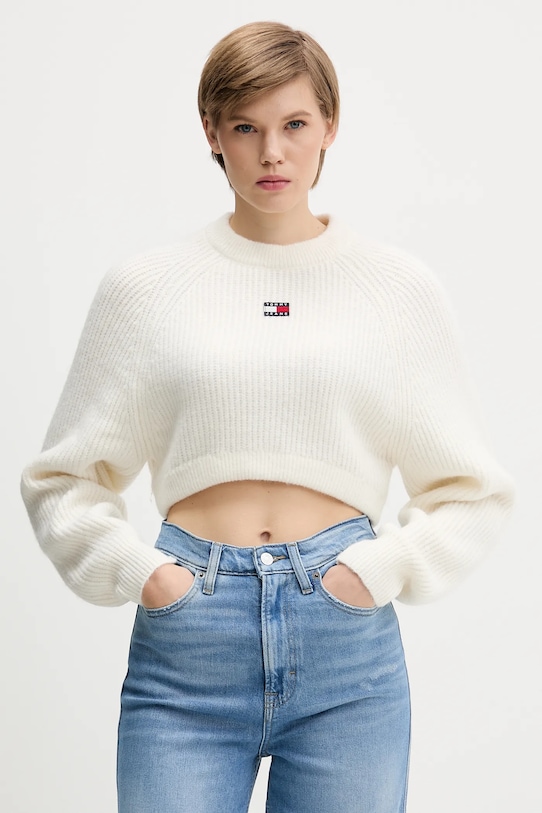 Свитер из смесовой шерсти Tommy Jeans, бежевый
Свитер из смесовой шерсти Tommy Jeans, бежевый