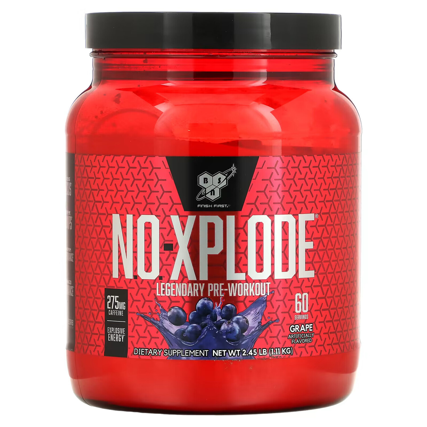 BSN, N.O.-Xplode, Legendary Pre-Workout, со вкусом винограда, 1,11 кг (2,45 фунта)
BSN, N.O.-Xplode, Legendary Pre-Workout, со вкусом винограда, 1,11 кг (2,45 фунта)