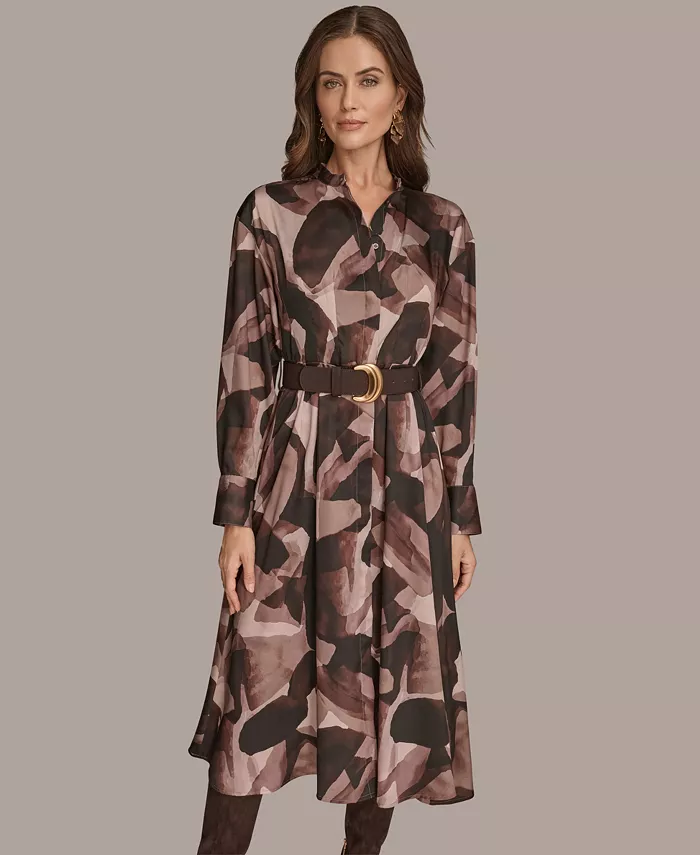 Женское платье-рубашка с поясом и принтом Donna Karan New York, загар/бежевый
Женское платье-рубашка с поясом и принтом Donna Karan New York, загар/бежевый