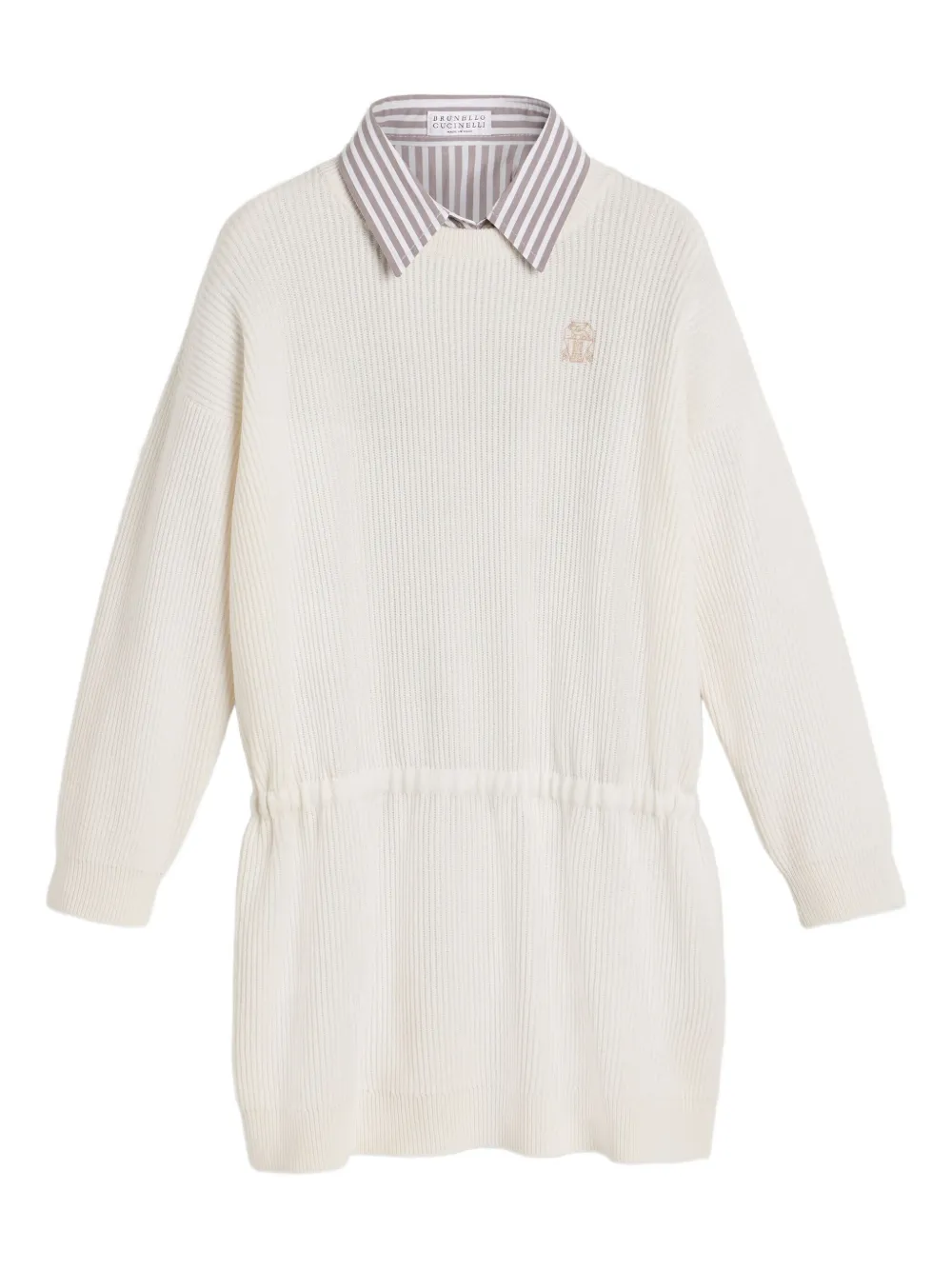 Платье мини в рубчик с кулиской Brunello Cucinelli Kids, белый
Платье мини в рубчик с кулиской Brunello Cucinelli Kids, белый
