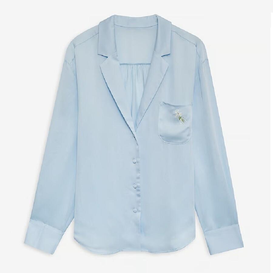 Рубашка For Love & Lemons Everyday Pj, голубой
Рубашка For Love & Lemons Everyday Pj, голубой