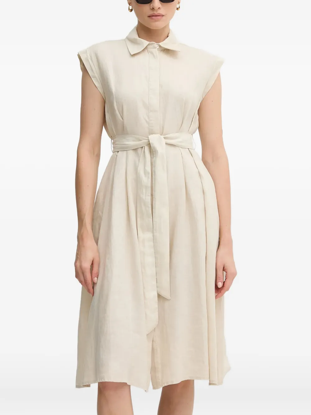 Платье миди с поясом Benetton, нейтральный
Платье миди с поясом Benetton, нейтральный