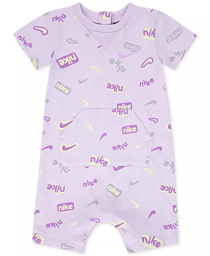 Детский комбинезон с принтом и короткими рукавами Nike, фиолетовый
Детский комбинезон с принтом и короткими рукавами Nike, фиолетовый