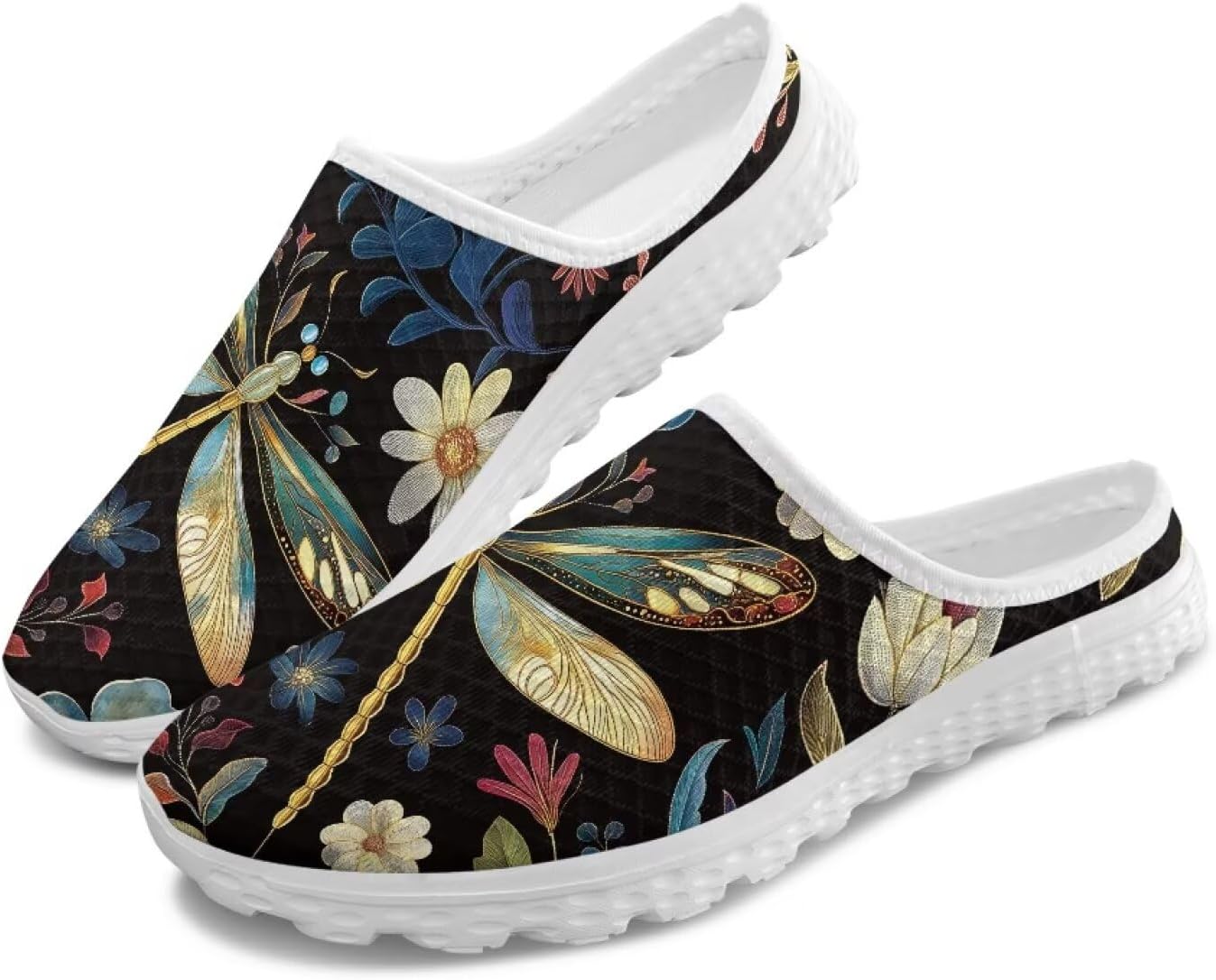 Женские легкие тапочки с сетчатым верхом и закрытым носком, удобные для ленивого ношения, модные кроссовки для прогулок Tomeusey, Dragonfly Floral
Женские легкие тапочки с сетчатым верхом и закрытым носком, удобные для ленивого ношения, модные кроссовки для прогулок Tomeusey, Dragonfly Floral