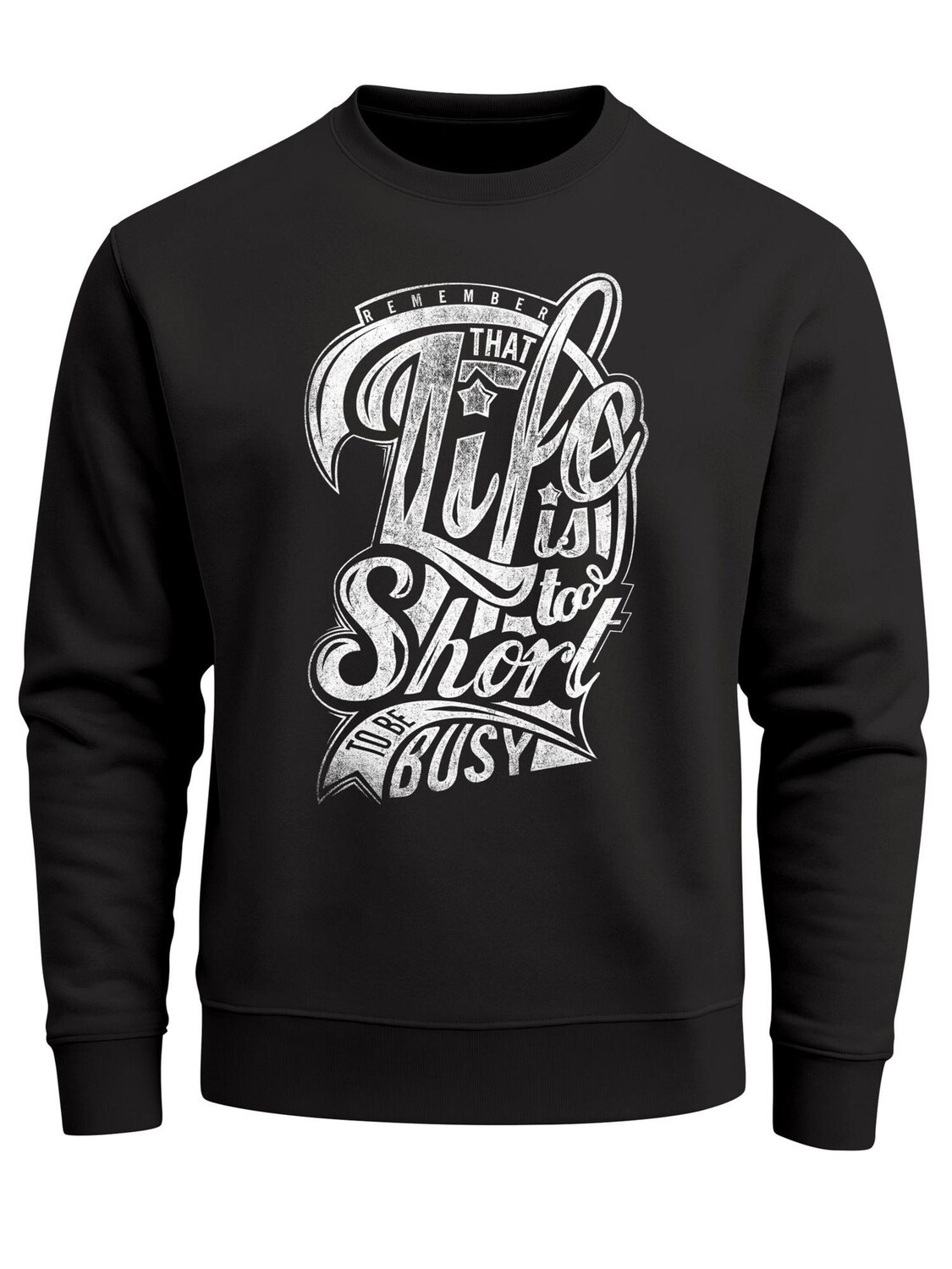 Neverless Свитшот 'Life is too Short' в черном цвете
Neverless Свитшот 'Life is too Short' в черном цвете