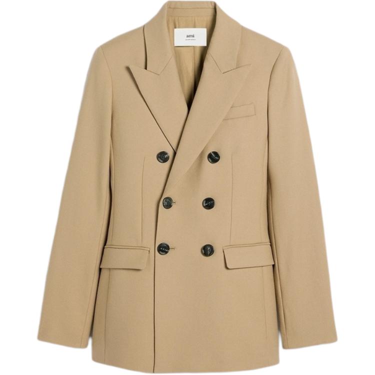 AMIPARIS Парижский двубортный приталенный блейзер, Sand
AMIPARIS Парижский двубортный приталенный блейзер, Sand