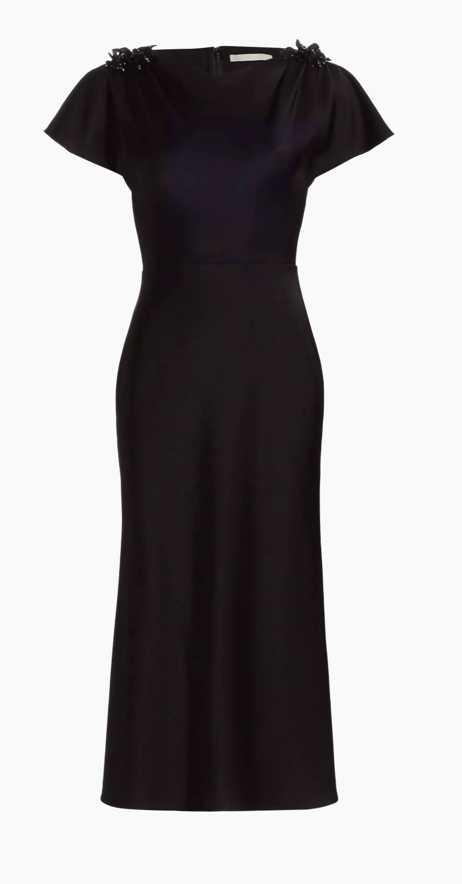 Черное миди-платье с асимметричным подолом и декоративными элементами Jason Wu
Черное миди-платье с асимметричным подолом и декоративными элементами Jason Wu