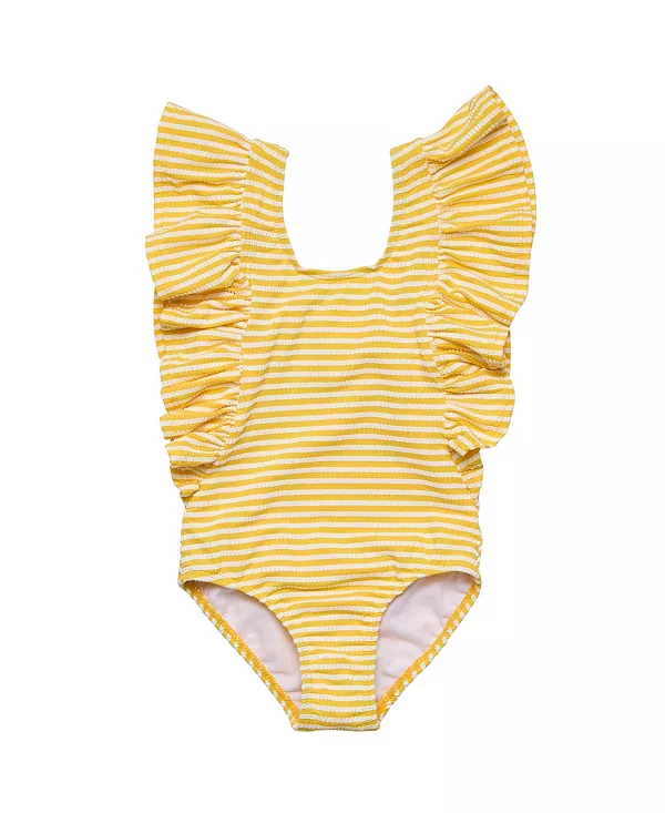 Детский купальник в солнечную полоску с широкими оборками - для малышек Snapper Rock, желтый
Детский купальник в солнечную полоску с широкими оборками - для малышек Snapper Rock, желтый
