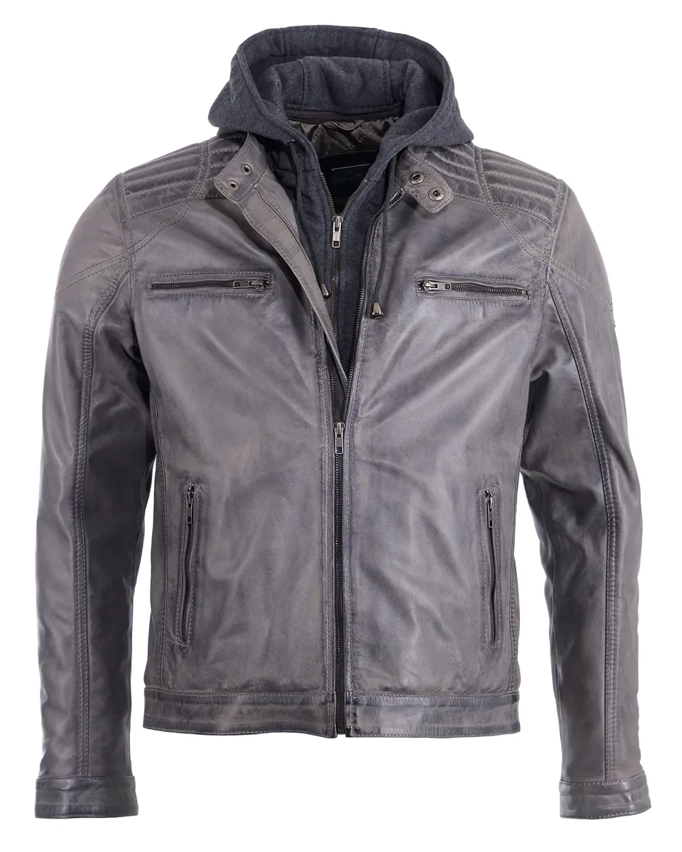 Байкерская куртка JCC "993", серый
Байкерская куртка JCC "993", серый