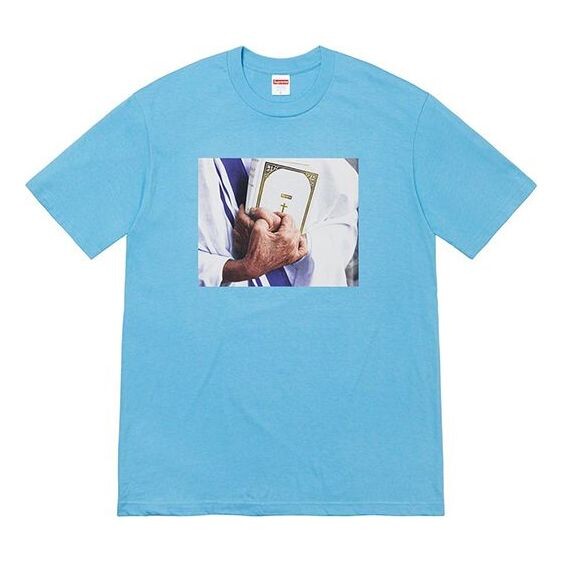 Футболка fw19 week 7 bible tee printing short sleeve blue Supreme, синий
Футболка fw19 week 7 bible tee printing short sleeve blue Supreme, синий