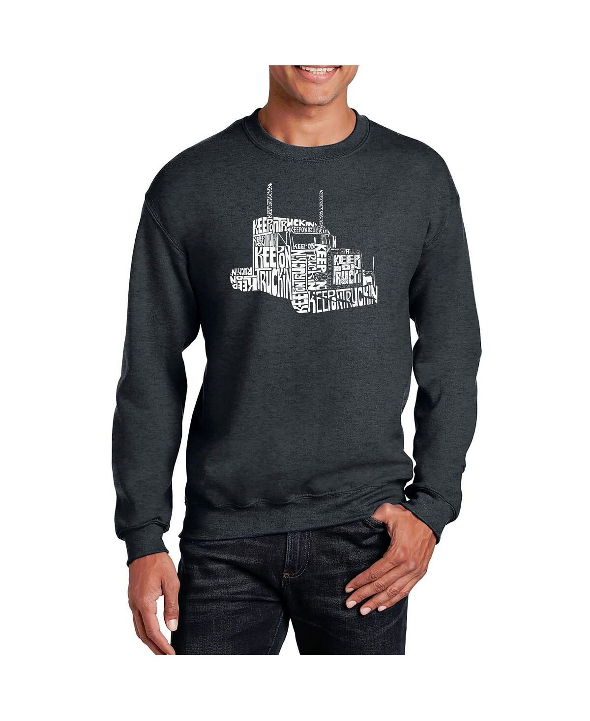 Мужская толстовка с круглым вырезом и надписью word art keep on truckin' LA Pop Art, серый
Мужская толстовка с круглым вырезом и надписью word art keep on truckin' LA Pop Art, серый