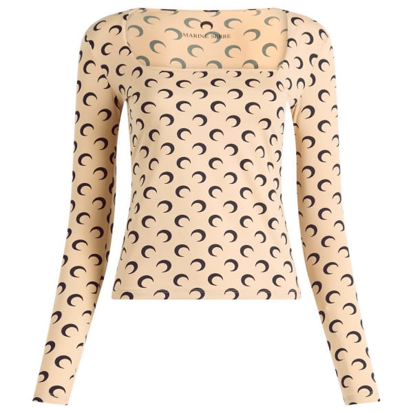 Футболка с длинными рукавами и квадратным вырезом, с принтом в виде луны Marine Serre, Tan
Футболка с длинными рукавами и квадратным вырезом, с принтом в виде луны Marine Serre, Tan