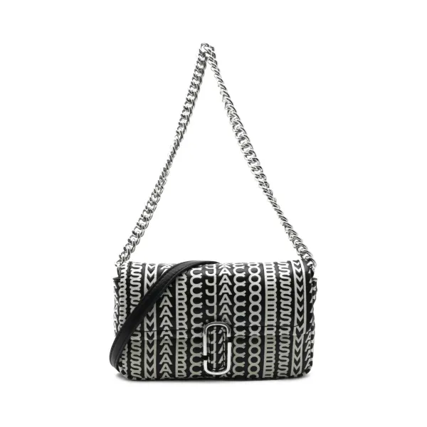 Миниатюрная кожаная сумка-мессенджер с монограммой j marc Marc Jacobs, черный 
Миниатюрная кожаная сумка-мессенджер с монограммой j marc Marc Jacobs, черный