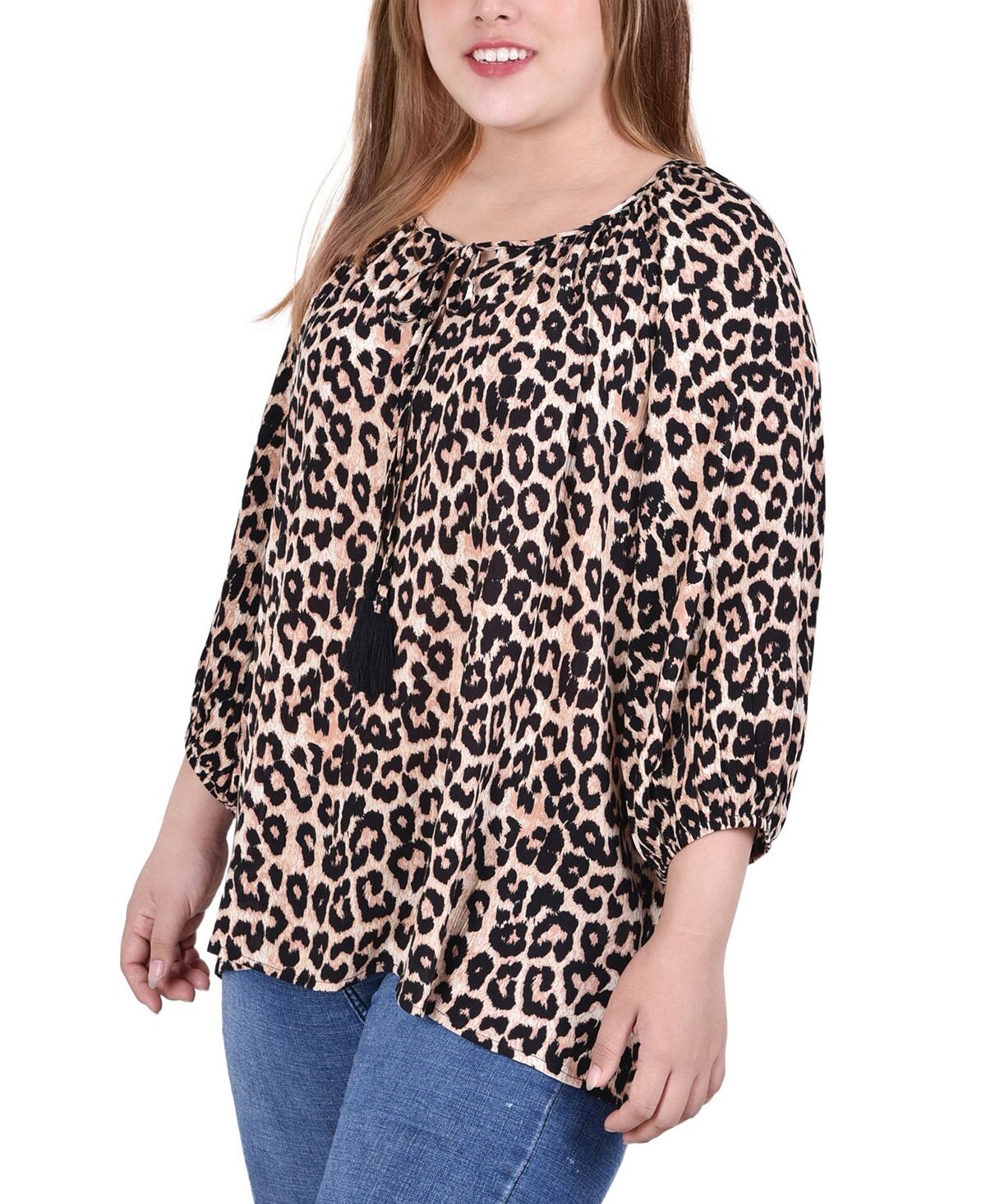 Плюс размер крестьянский топ с рукавом 3/4 и завязками на вырезе NY Collection, мульти
Плюс размер крестьянский топ с рукавом 3/4 и завязками на вырезе NY Collection, мульти