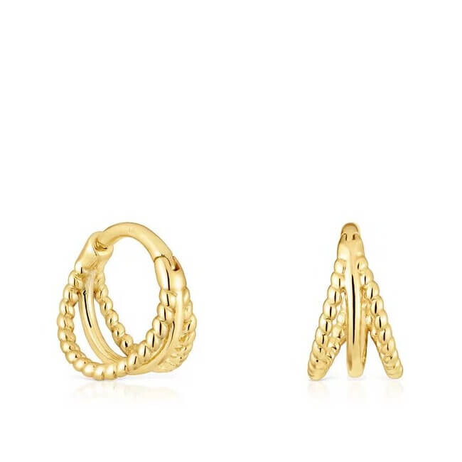 Серьги-кольца Tous Basics Short Triple With Embossed, 7 мм, золото
Серьги-кольца Tous Basics Short Triple With Embossed, 7 мм, золото