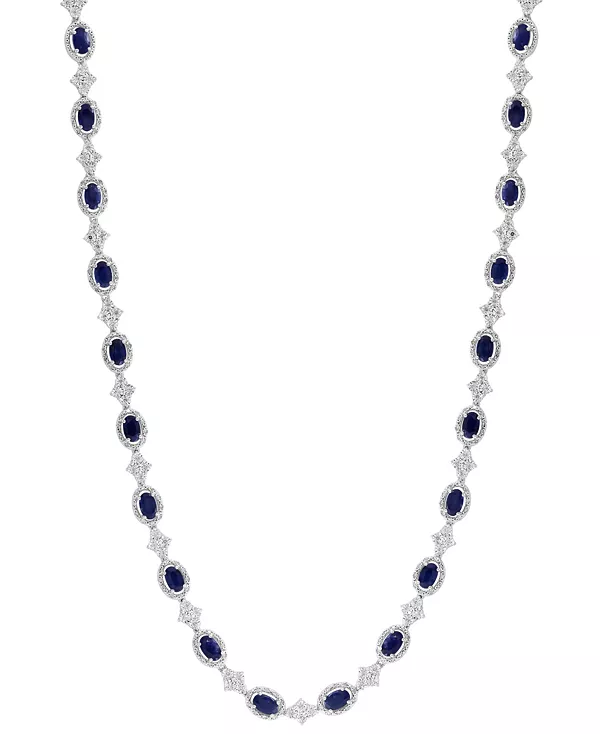 Ожерелье длиной 18 дюймов с бриллиантами (1 карат) и сапфирами (8-3/4 карата) из стерлингового серебра Effy Collection, sapphire, Синий, Ожерелье длиной 18 дюймов с бриллиантами (1 карат) и сапфирами (8-3/4 карата) из стерлингового серебра Effy Collection
Ожерелье длиной 18 дюймов с бриллиантами (1 карат) и сапфирами (8-3/4 карата) из стерлингового серебра Effy Collection, sapphire, Синий, Ожерелье длиной 18 дюймов с бриллиантами (1 карат) и сапфирами (8-3/4 карата) из стерлингового серебра Effy Collection