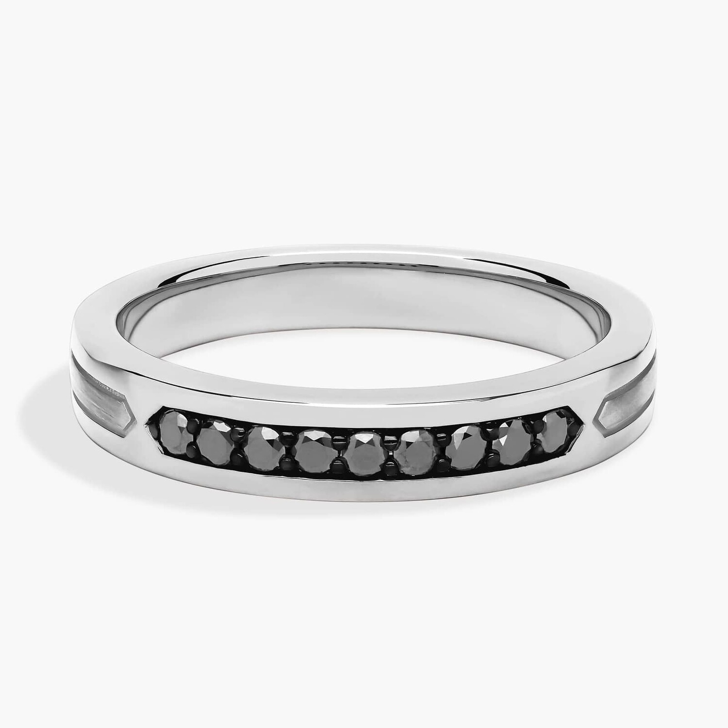 Мужское обручальное кольцо с черными бриллиантами и родием из платины (1/5 карата) Blue Nile
Мужское обручальное кольцо с черными бриллиантами и родием из платины (1/5 карата) Blue Nile