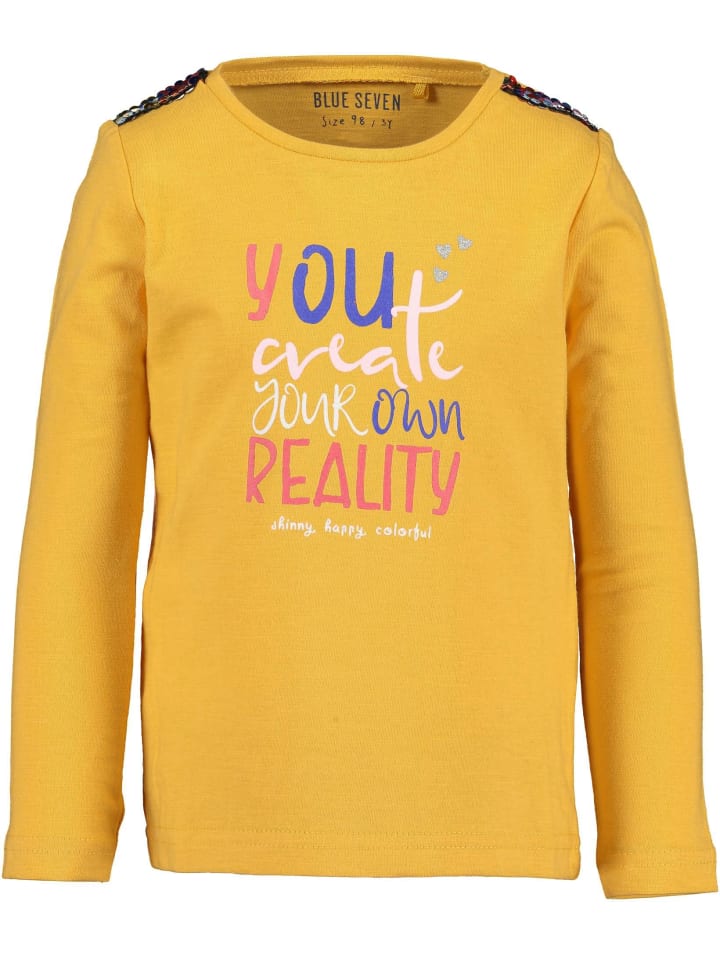 Толстовка для девочек с принтом спереди желтого цвета Blue Seven
Толстовка для девочек с принтом спереди желтого цвета Blue Seven