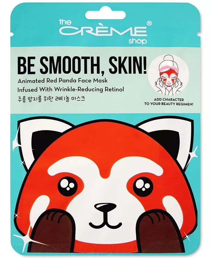 Будь гладкой, Кожа! Анимированная маска для лица красной панды The Crème Shop
Будь гладкой, Кожа! Анимированная маска для лица красной панды The Crème Shop