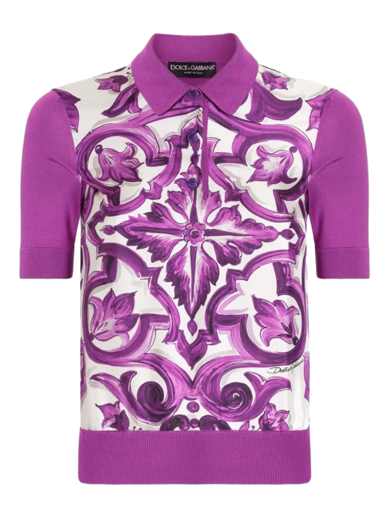 Dolce & Gabbana рубашка поло с принтом Majolica, фиолетовый
Dolce & Gabbana рубашка поло с принтом Majolica, фиолетовый