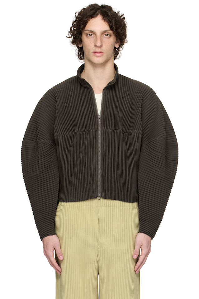 Кинетическая скульптура-куртка Homme Plissé Issey Miyake, коричневый
Кинетическая скульптура-куртка Homme Plissé Issey Miyake, коричневый