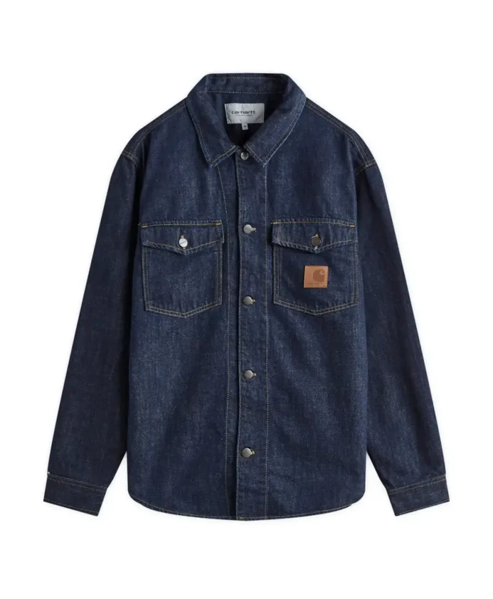 Темно-Синяя джинсовая рубашка-куртка Carhartt Wip, синий
Темно-Синяя джинсовая рубашка-куртка Carhartt Wip, синий