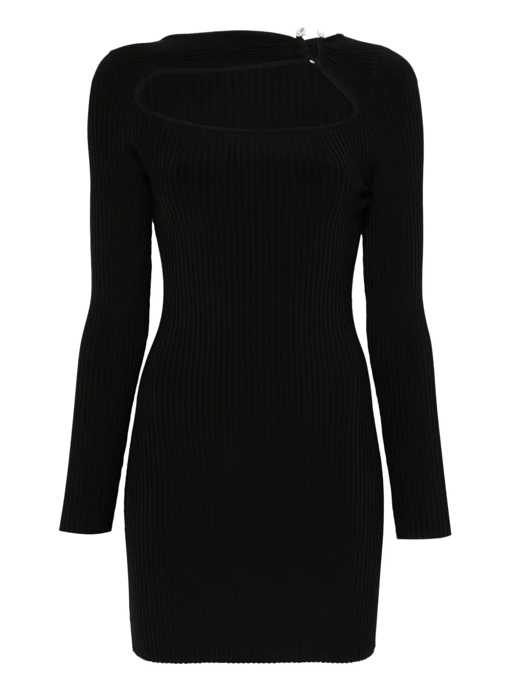 Платье с вырезом в рубчик David Koma, черный
Платье с вырезом в рубчик David Koma, черный