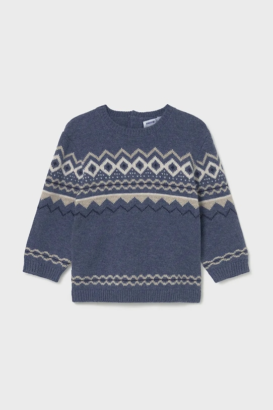 Детский свитер с добавлением шерсти Mayoral, темно-синий 
Детский свитер с добавлением шерсти Mayoral, темно-синий