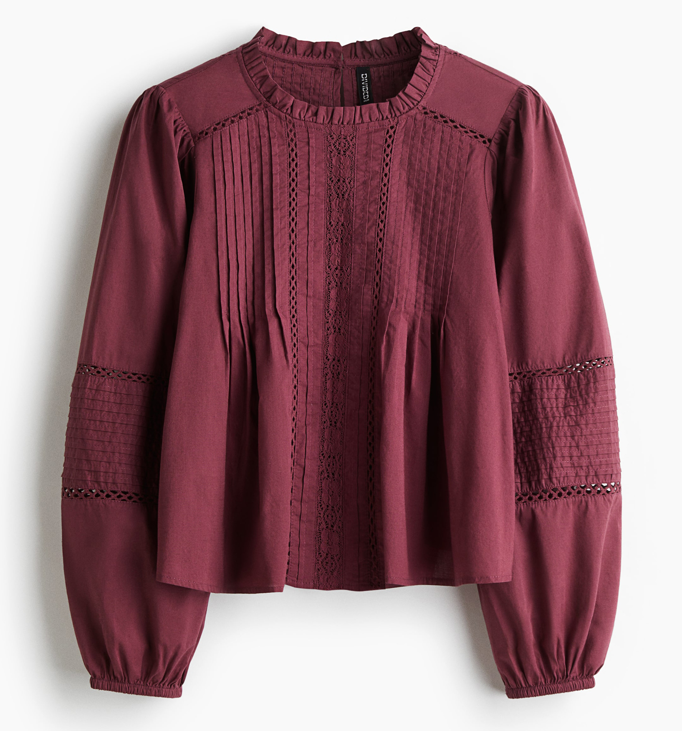 Блуза H&M Pintucked cotton, бордовый
Блуза H&M Pintucked cotton, бордовый