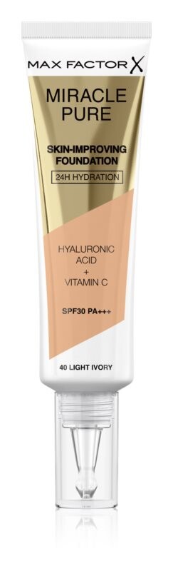 Тональный крем повышенной стойкости SPF 30 Max Factor Miracle Pure Skin, оттенок 40 Light Ivory 30 мл
Тональный крем повышенной стойкости SPF 30 Max Factor Miracle Pure Skin, оттенок 40 Light Ivory 30 мл