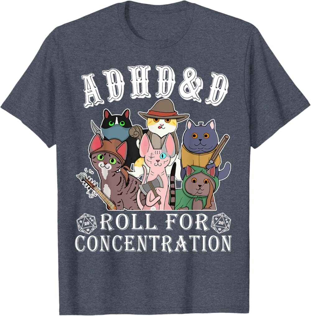 Мужская футболка Funny Tees Gamer RPG Apparel Cats RPG Gamer Roll For Concentration D20 Dice Nerdy, темно-синий
Мужская футболка Funny Tees Gamer RPG Apparel Cats RPG Gamer Roll For Concentration D20 Dice Nerdy, темно-синий
