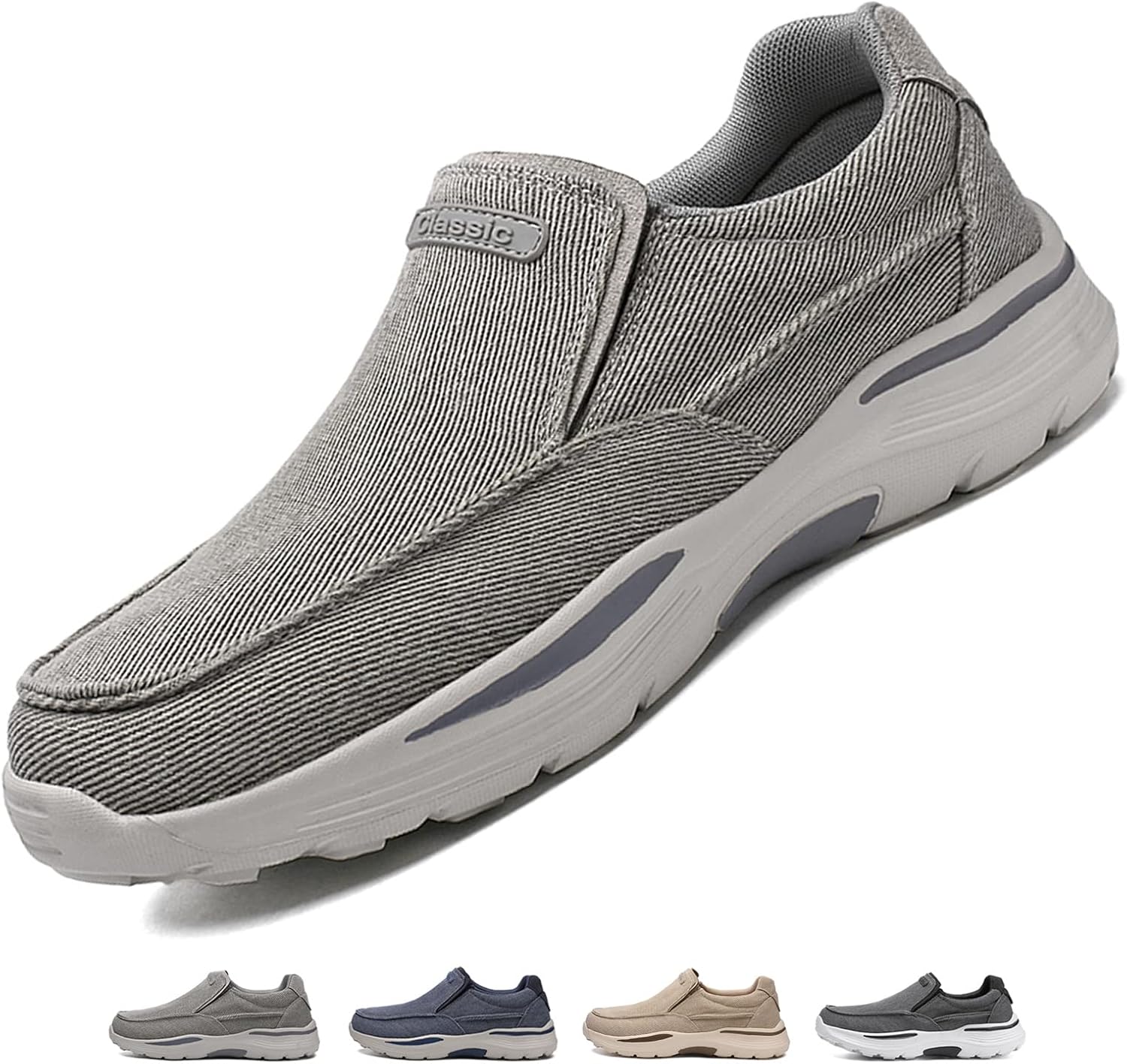Мужские ортопедические слипоны на плоской подошве из ткани, с эластичной вставкой, повседневная модная обувь, дышащие, нескользящие, для прогулок на улице, легкие и удобные кроссовки, обувь для вождения и прогулок на лодке Optigard, серый
Мужские ортопедические слипоны на плоской подошве из ткани, с эластичной вставкой, повседневная модная обувь, дышащие, нескользящие, для прогулок на улице, легкие и удобные кроссовки, обувь для вождения и прогулок на лодке Optigard, серый