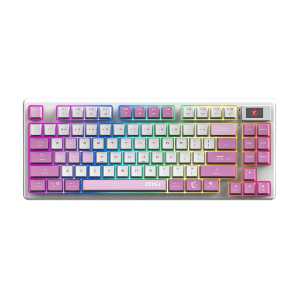 Клавиатура игровая MSI FORGE GK600 TKL, линейные переключатели, PBT, розовый, английская раскладка
Клавиатура игровая MSI FORGE GK600 TKL, линейные переключатели, PBT, розовый, английская раскладка