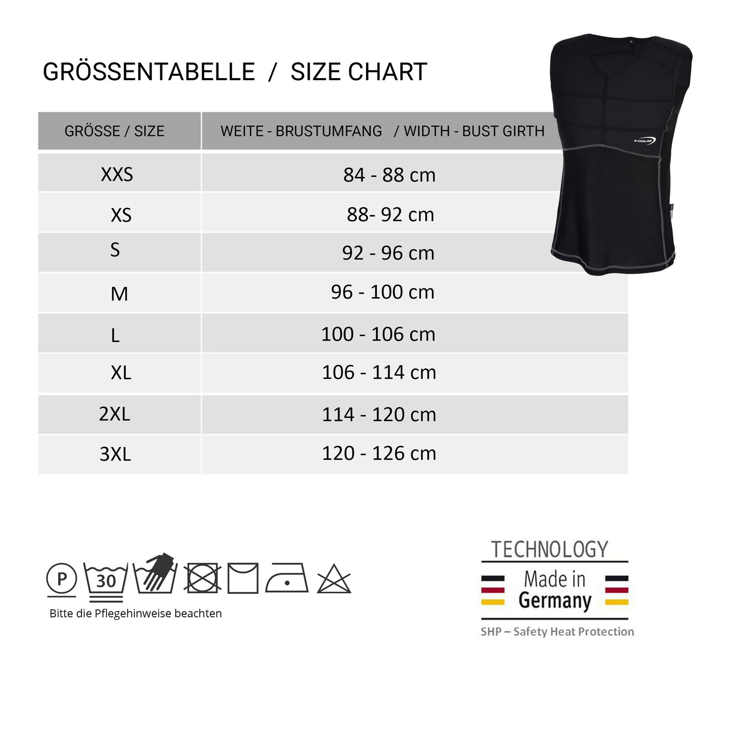 Охлаждающая рубашка E.COOLINE Powercool SX3 (без рукавов) для взрослых|активируется водой, черный
Охлаждающая рубашка E.COOLINE Powercool SX3 (без рукавов) для взрослых|активируется водой, черный