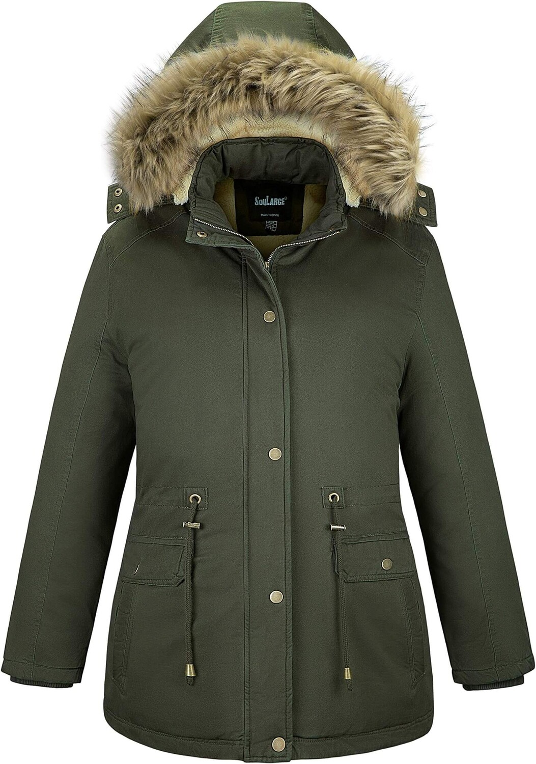 Куртка Soularge Plus Size, темно-зеленый
Куртка Soularge Plus Size, темно-зеленый