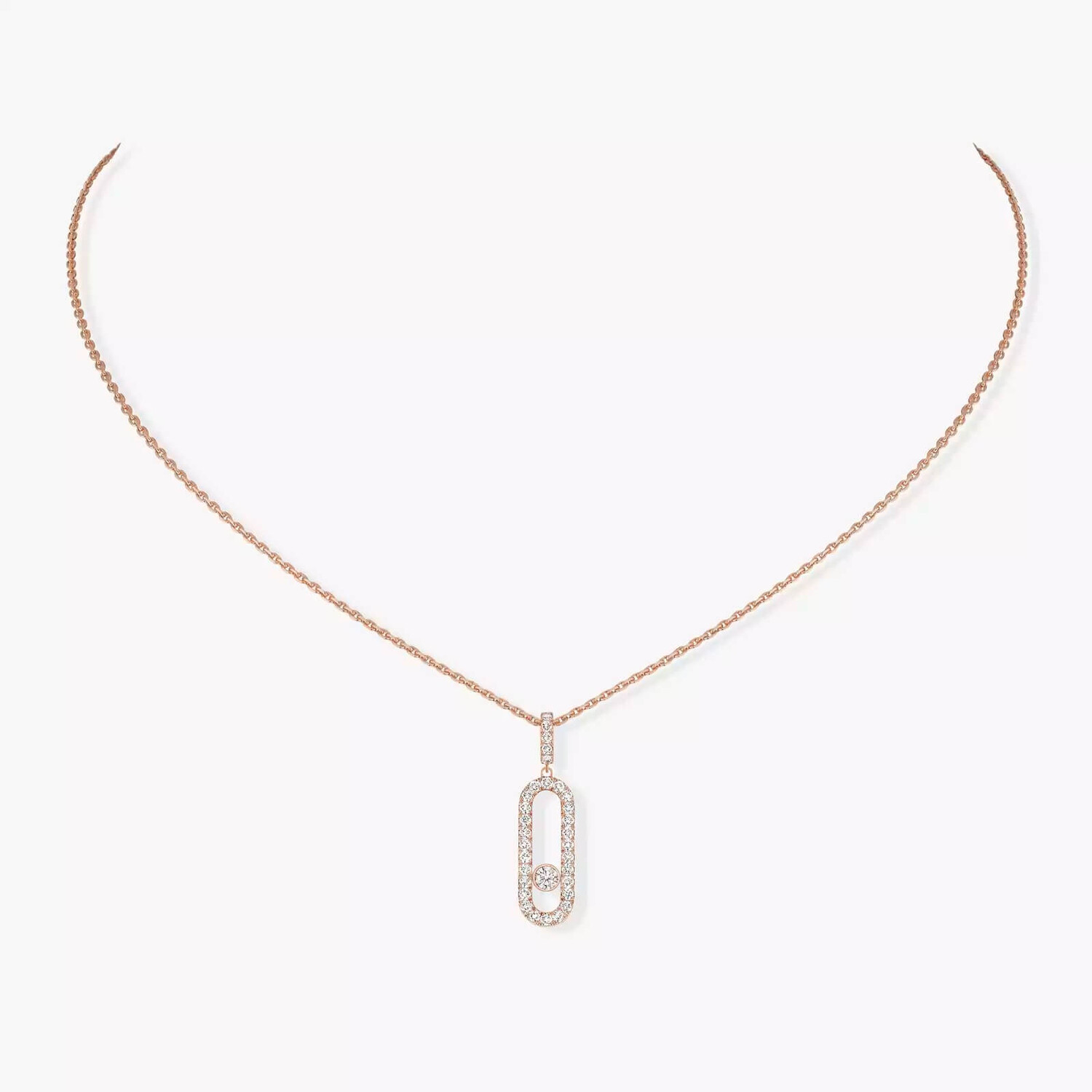 Колье Messika Move Uno Pavé LM, розовое золото/бриллианты
Колье Messika Move Uno Pavé LM, розовое золото/бриллианты