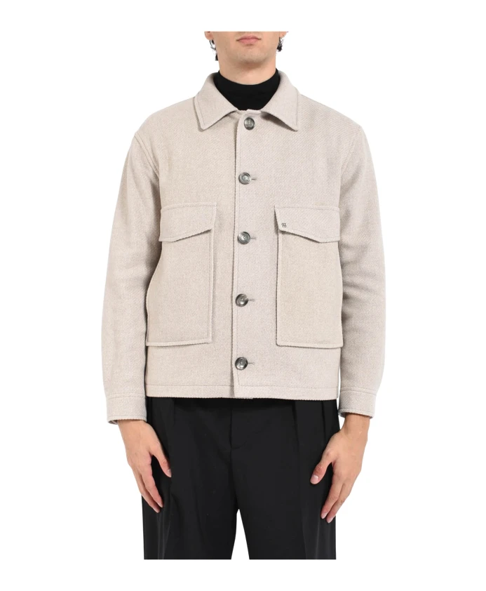 Шерстяная куртка с воротником-стойкой рубашечного типа. Tagliatore, бежевый
Шерстяная куртка с воротником-стойкой рубашечного типа. Tagliatore, бежевый