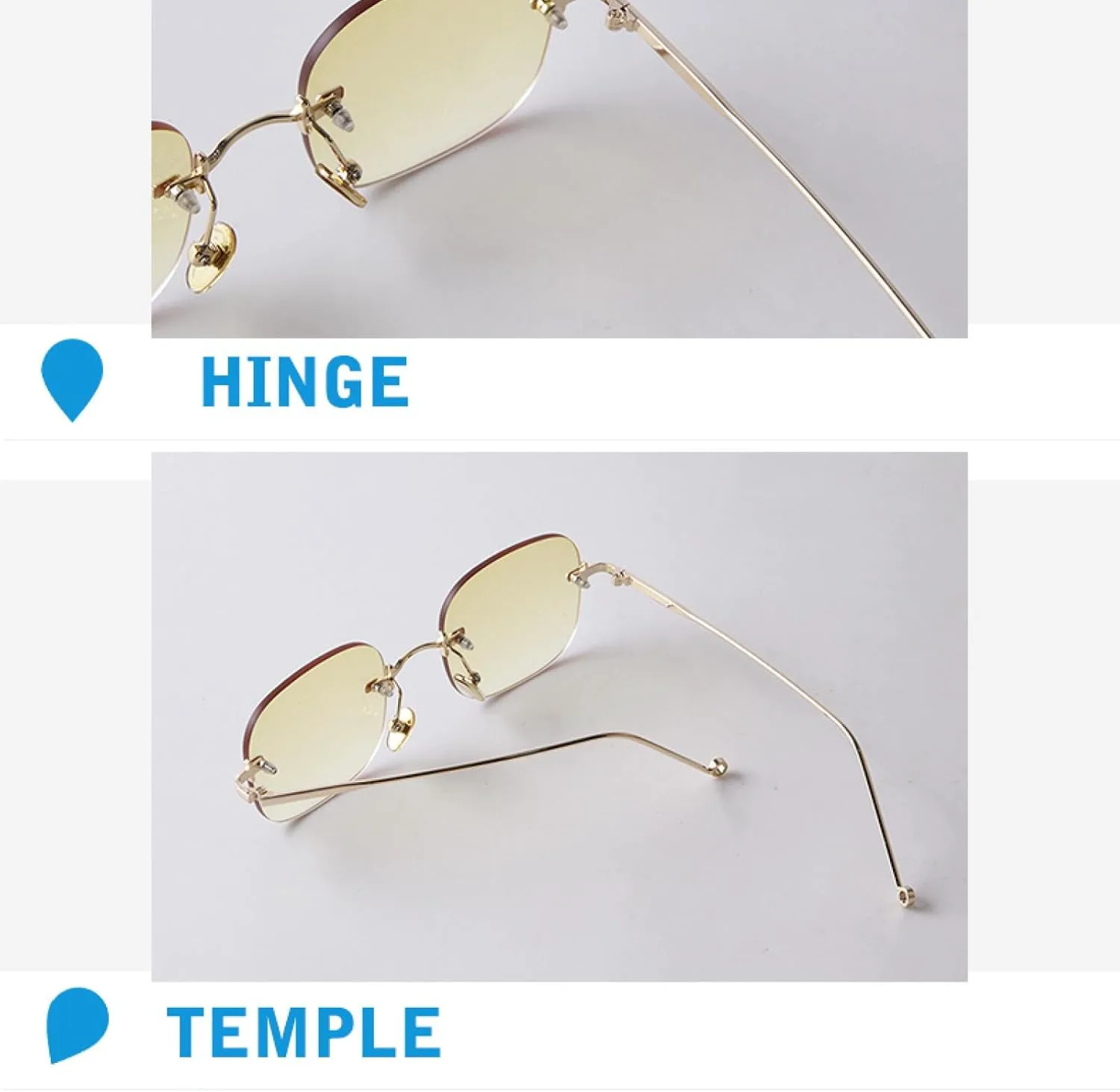 Ретро прямоугольные солнцезащитные очки без оправы для женщин и мужчин, модные солнцезащитные очки в маленькой оправе с квадратными линзами WNCKSQ, C1 Black
Ретро прямоугольные солнцезащитные очки без оправы для женщин и мужчин, модные солнцезащитные очки в маленькой оправе с квадратными линзами WNCKSQ, C1 Black