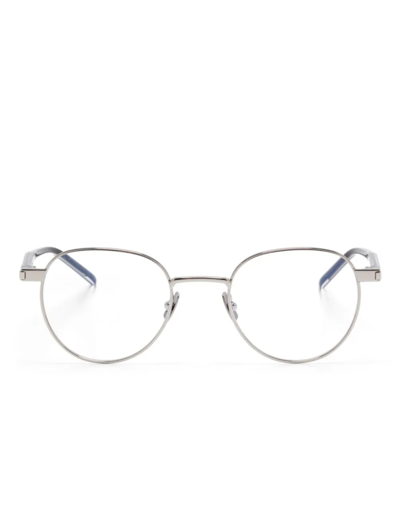 Saint Laurent Eyewear очки в круглой оправе, серебряный 
Saint Laurent Eyewear очки в круглой оправе, серебряный