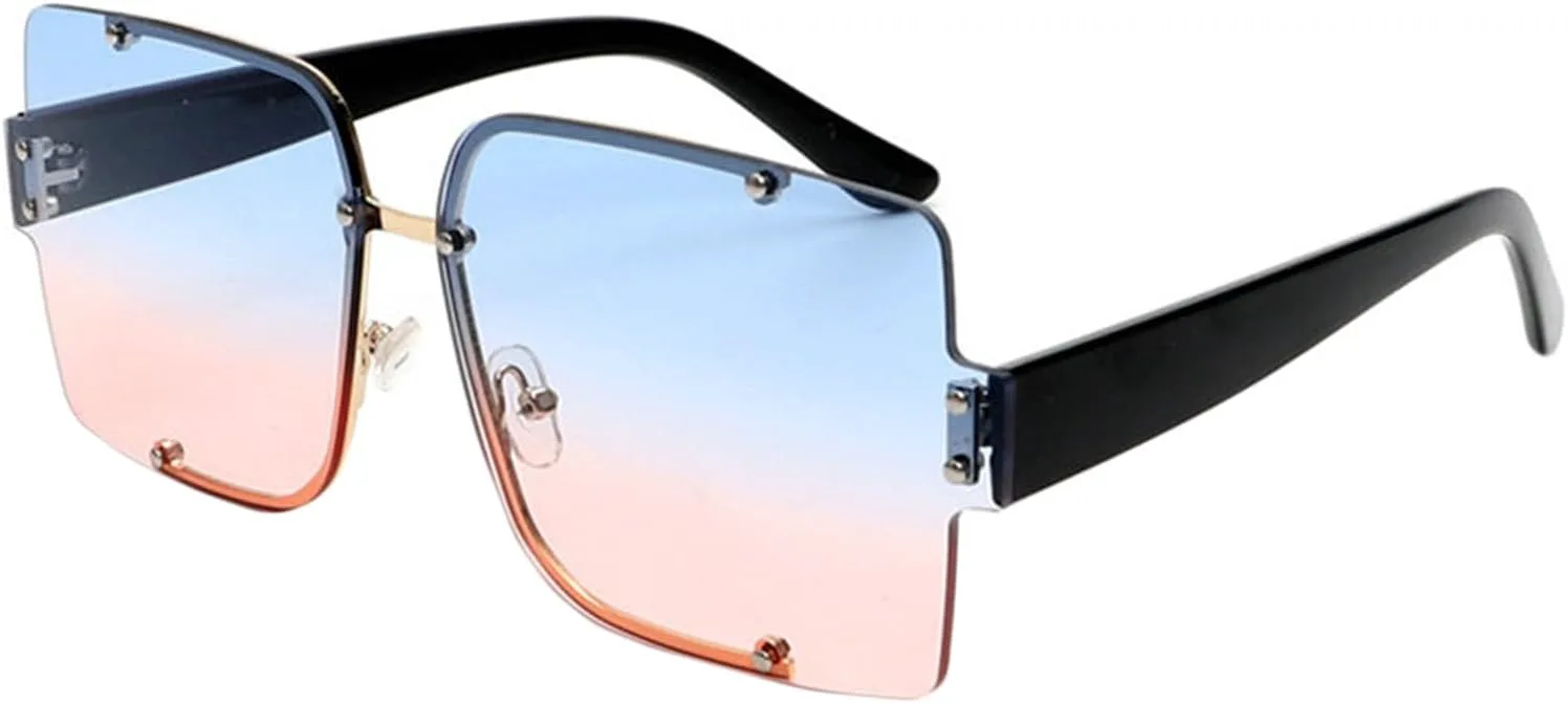 Солнцезащитные очки Willochra Fashion Square Punk для женщин и мужчин с градиентными линзами, модные дизайнерские очки для активного отдыха, 2pcs-pink&blue Pink
Солнцезащитные очки Willochra Fashion Square Punk для женщин и мужчин с градиентными линзами, модные дизайнерские очки для активного отдыха, 2pcs-pink&blue Pink