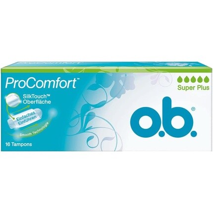 Тампоны ob Pro Comfort Super Plus, 16 шт. O.B
Тампоны ob Pro Comfort Super Plus, 16 шт. O.B