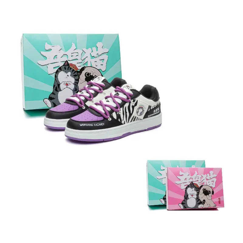 Supremo Cat Низкие скейтерские кроссовки унисекс бело-фиолетовые, цвет White/Purple
Supremo Cat Низкие скейтерские кроссовки унисекс бело-фиолетовые, цвет White/Purple