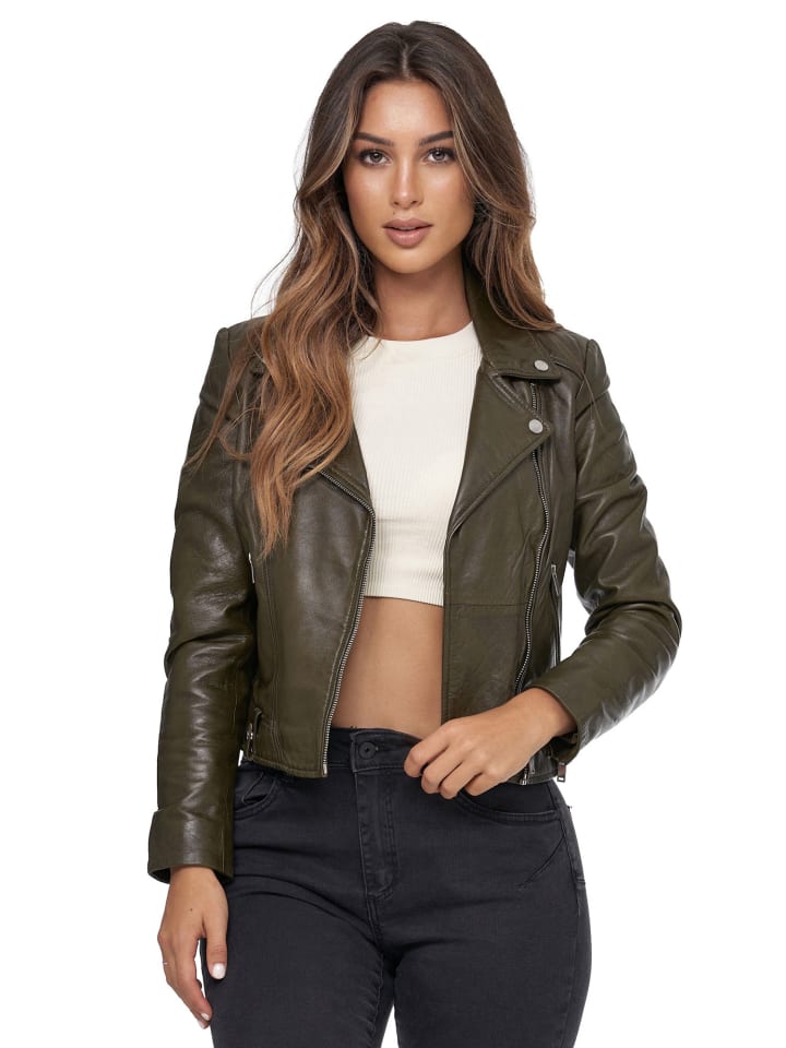 Кожаная куртка Tazzio, хаки
Кожаная куртка Tazzio, хаки