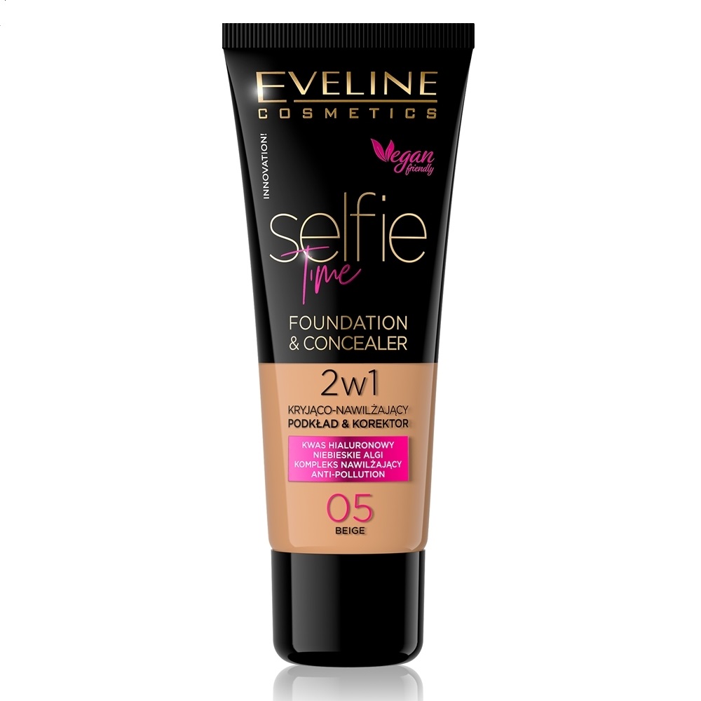 Тональный крем и консилер 2в1 Eveline Cosmetics Selfie Time, 05 beige
Тональный крем и консилер 2в1 Eveline Cosmetics Selfie Time, 05 beige
